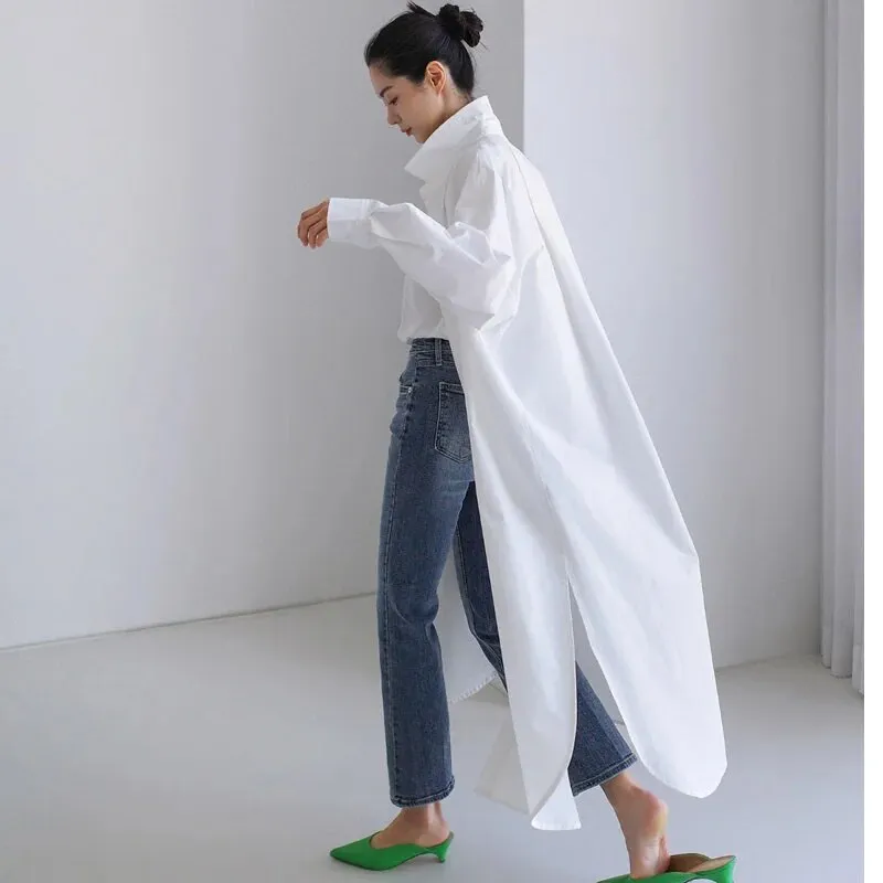 Anastasia Casual Long Oversized Blouse