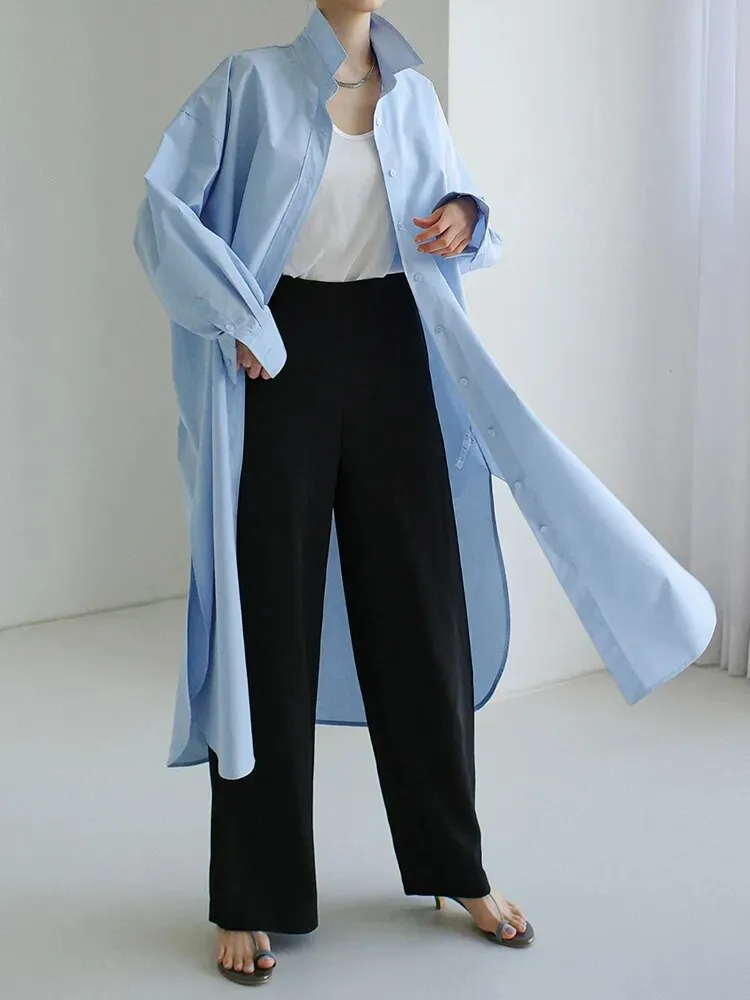 Anastasia Casual Long Oversized Blouse