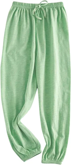 Baby Long 𝐁loomers Soft Slub Cotton Harem Pants for Boys Girls Soild Elastic Casual Joggers Dance Pants