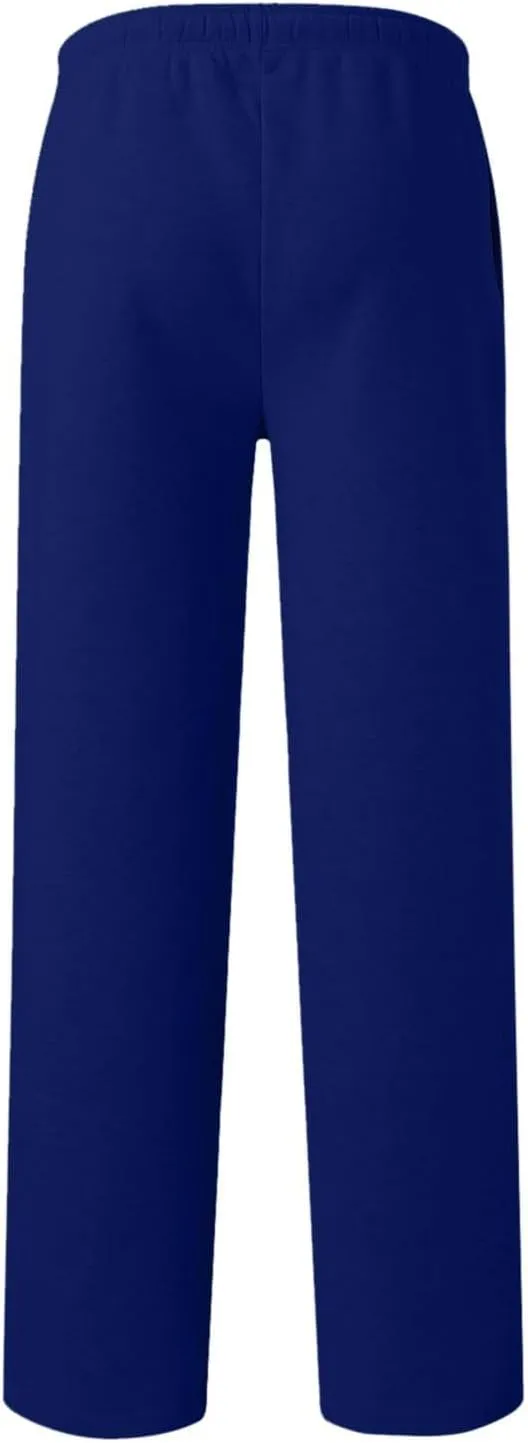 Baggy Sweatpants Men Open Bottom Fleece Straight Leg Jogger Sweat Pants Soft Cotton Athletic Golf Pants with Pockets