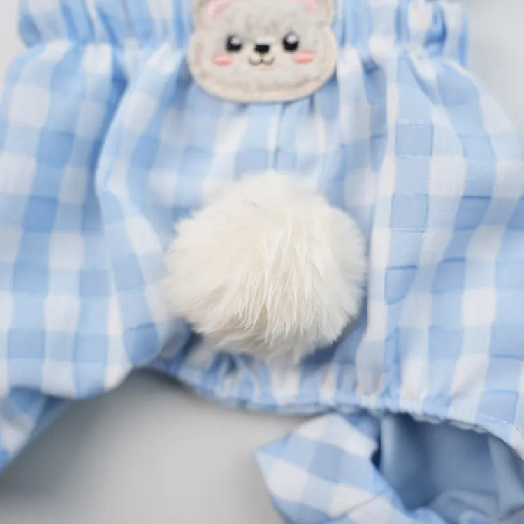 Ball Decor Plaid Breathable Dog Jumpsuits