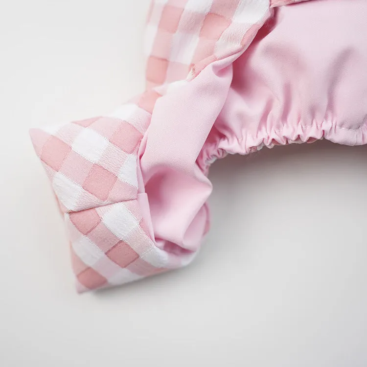 Ball Decor Plaid Breathable Dog Jumpsuits