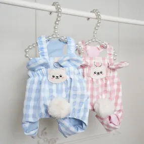Ball Decor Plaid Breathable Dog Jumpsuits