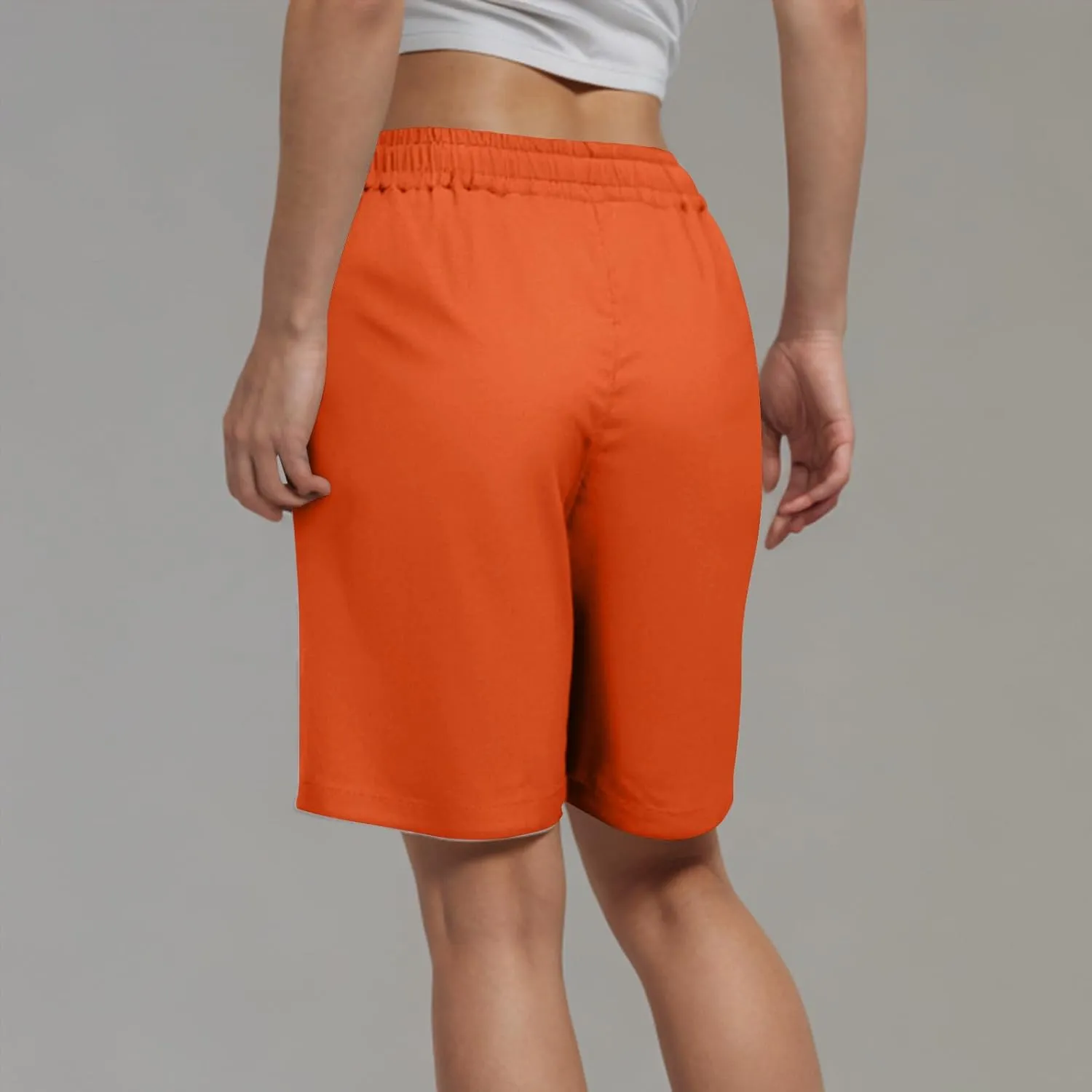 Bermuda Shorts for Women Summer High Waisted Knee Length Pants Long Gargo Shorts Hiking Cropped Pant with Pockets