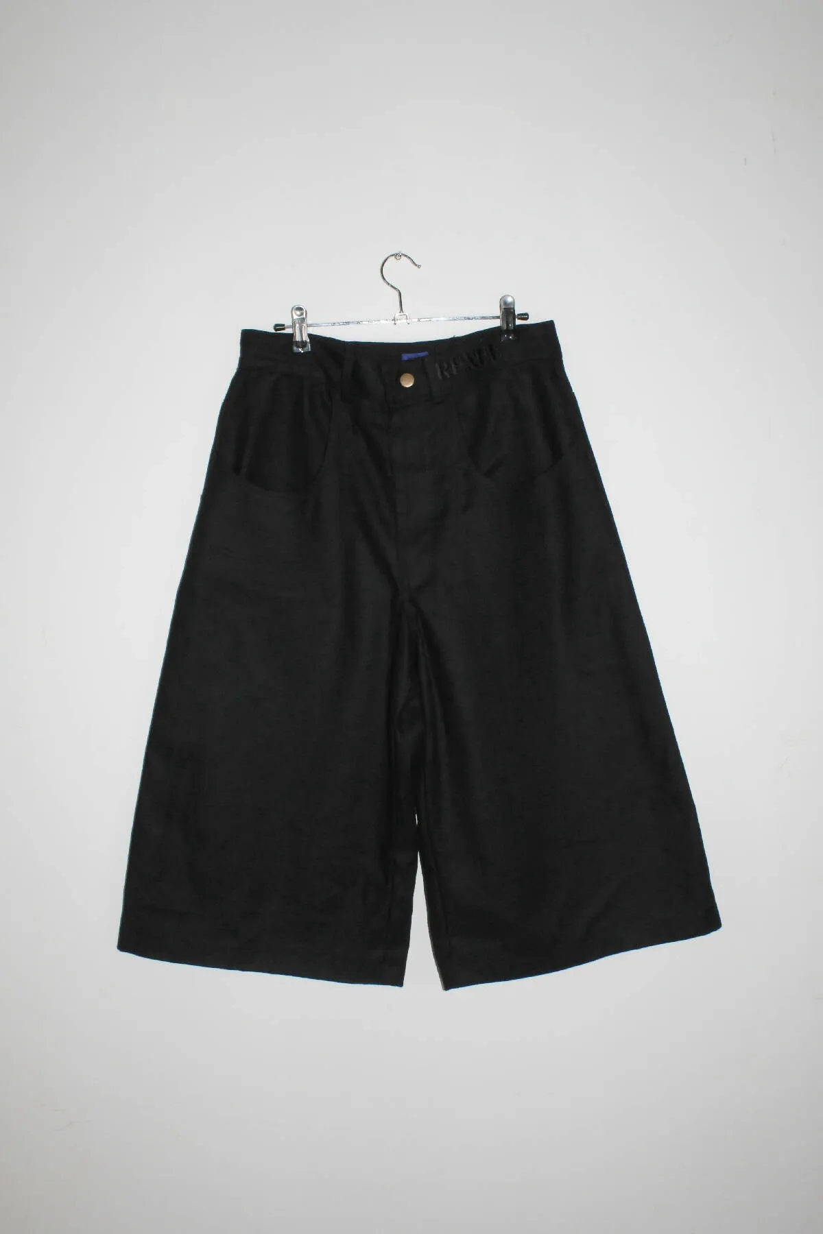 Black Logo Denim Short