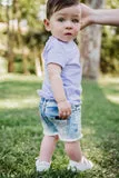 Blue Denim Jeg Shorts