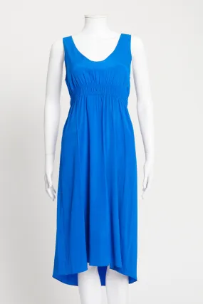 Blue Low Cut Lightweight Sleeveless Preowned Dress