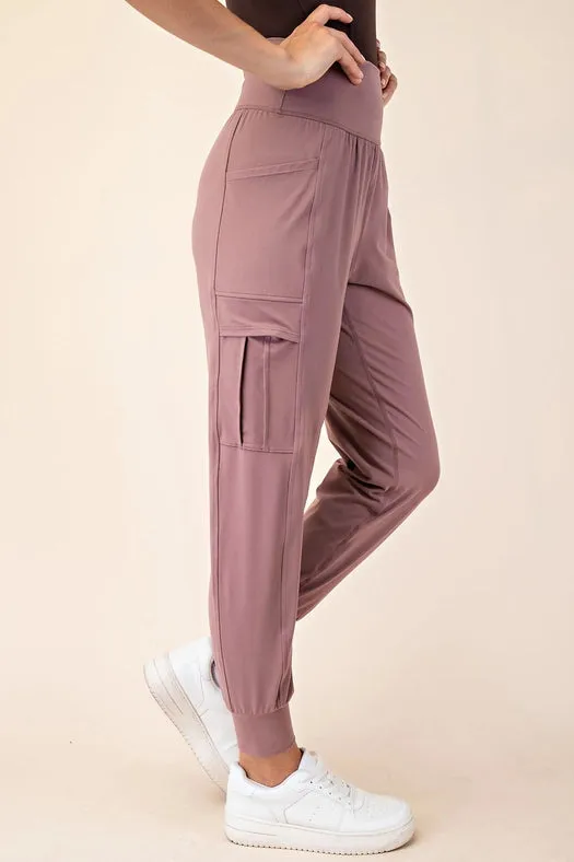 Butter Jogger with Side Pockets Clay Rose
