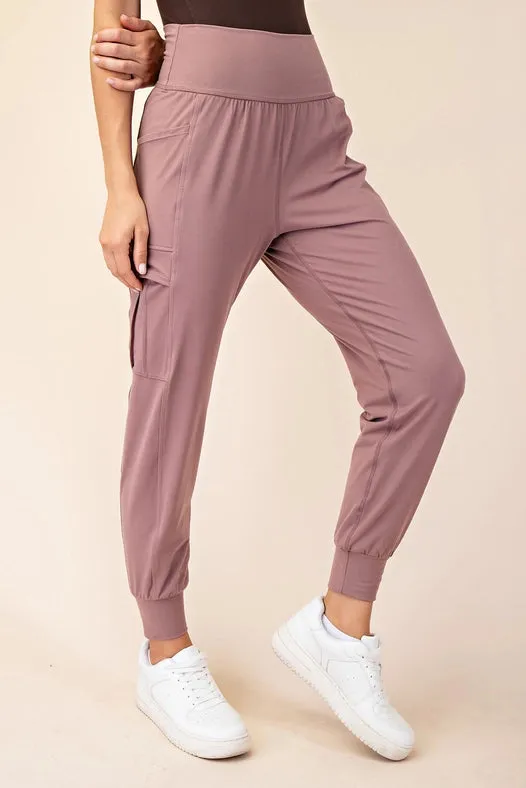 Butter Jogger with Side Pockets Clay Rose