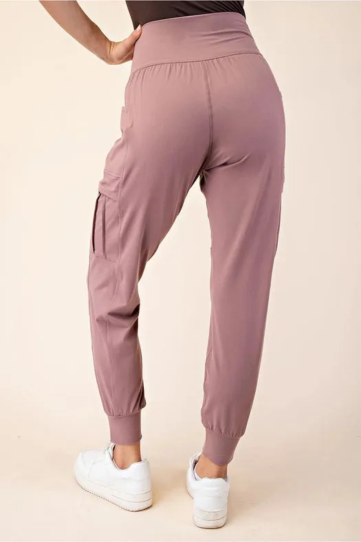 Butter Jogger with Side Pockets Clay Rose