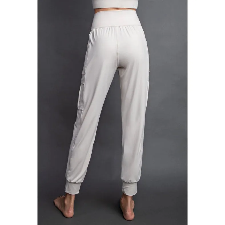 Butter Jogger with Side Pockets White Pearl