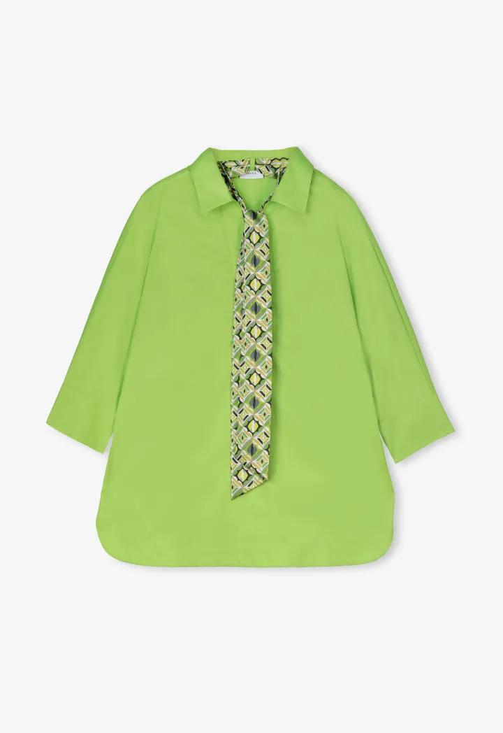 Choice Basic Three-Quarter Sleeves Blouse Green