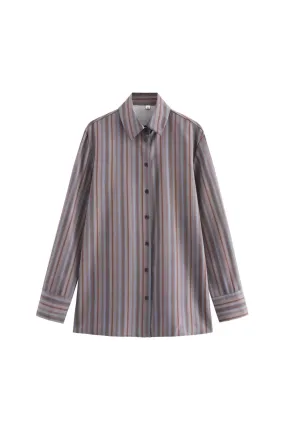 ‘Claire’ Casual Striped Long Sleeve Shirt