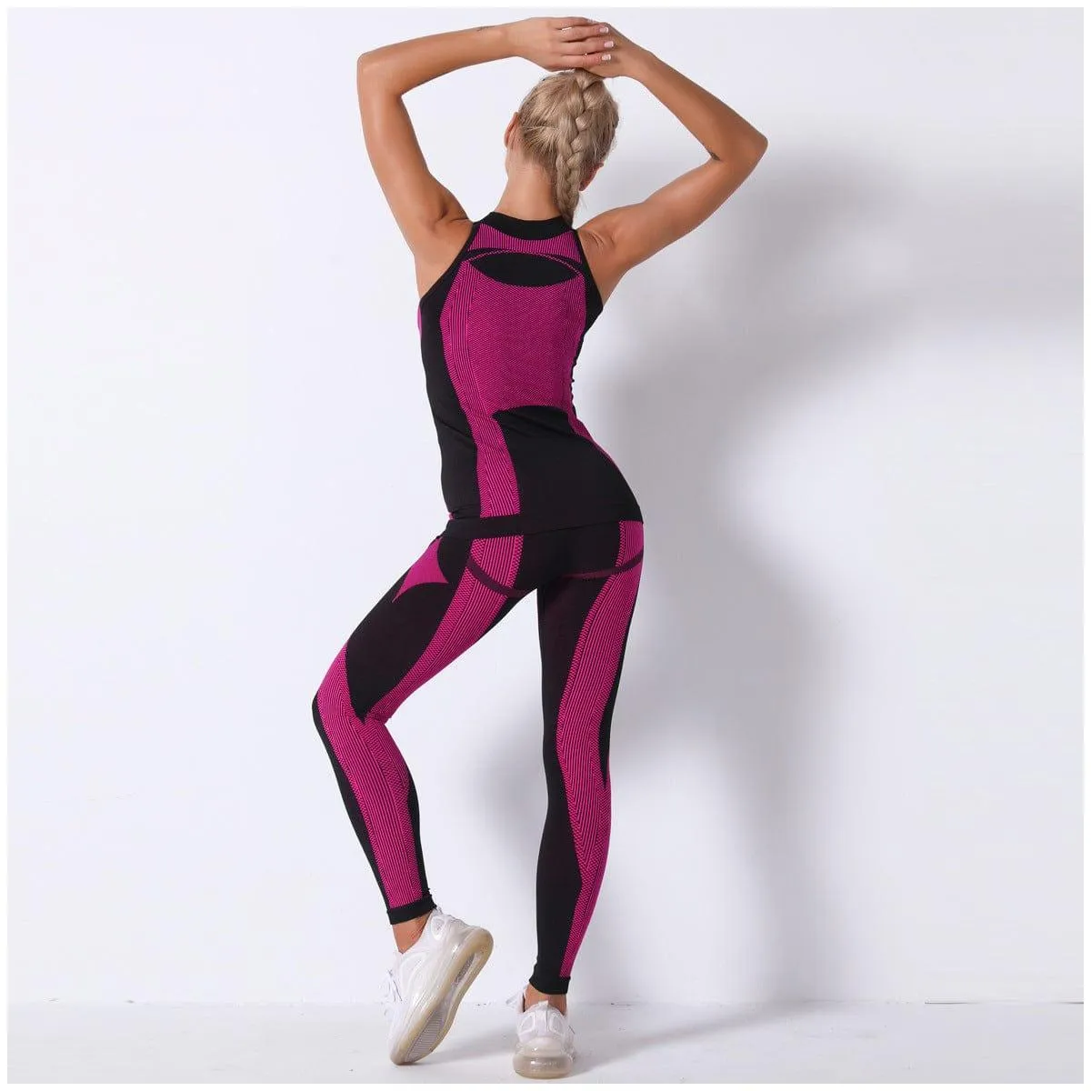 Compressed Sports Suit Female Large Size Gym Jumpsuit