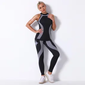 Compressed Sports Suit Female Large Size Gym Jumpsuit