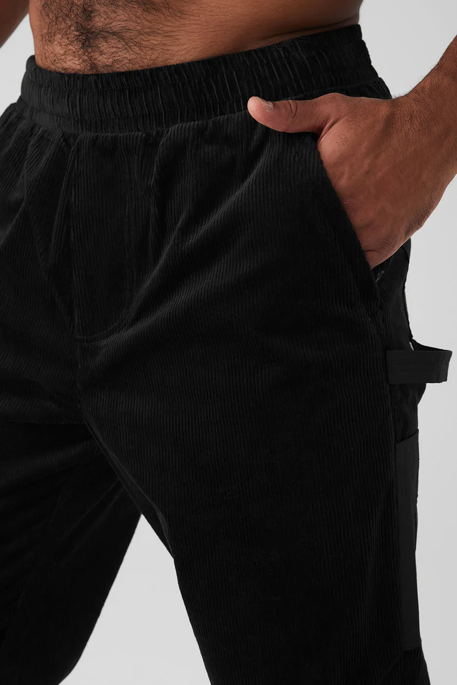 Corduroy District Sweatpant - Black