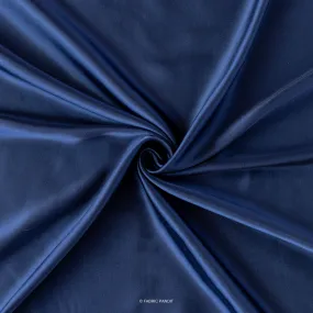 Dark Blue Plain Modal Satin Fabric (Width 44 Inches)