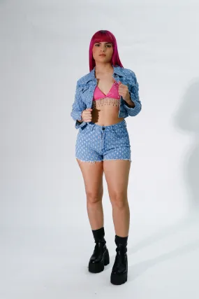 denim shorts