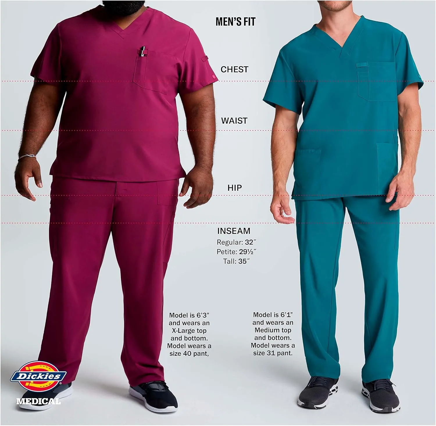 Dickies Scrubs for Men Mid-Rise Jogger Pants with Stretchy Fabric - DK224