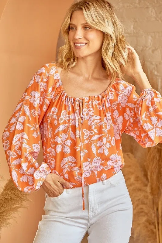 Emily Wonder Orange Sunshine Blouse - Multi