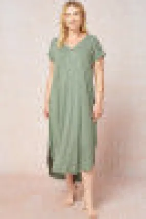 Entro Long sundress with cuffed sleeve