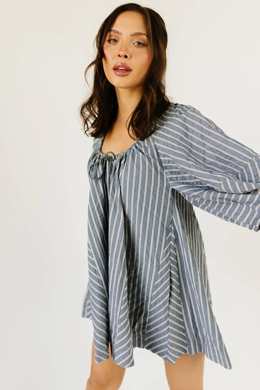 feather striped romper