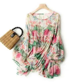Floral chiffon shirt