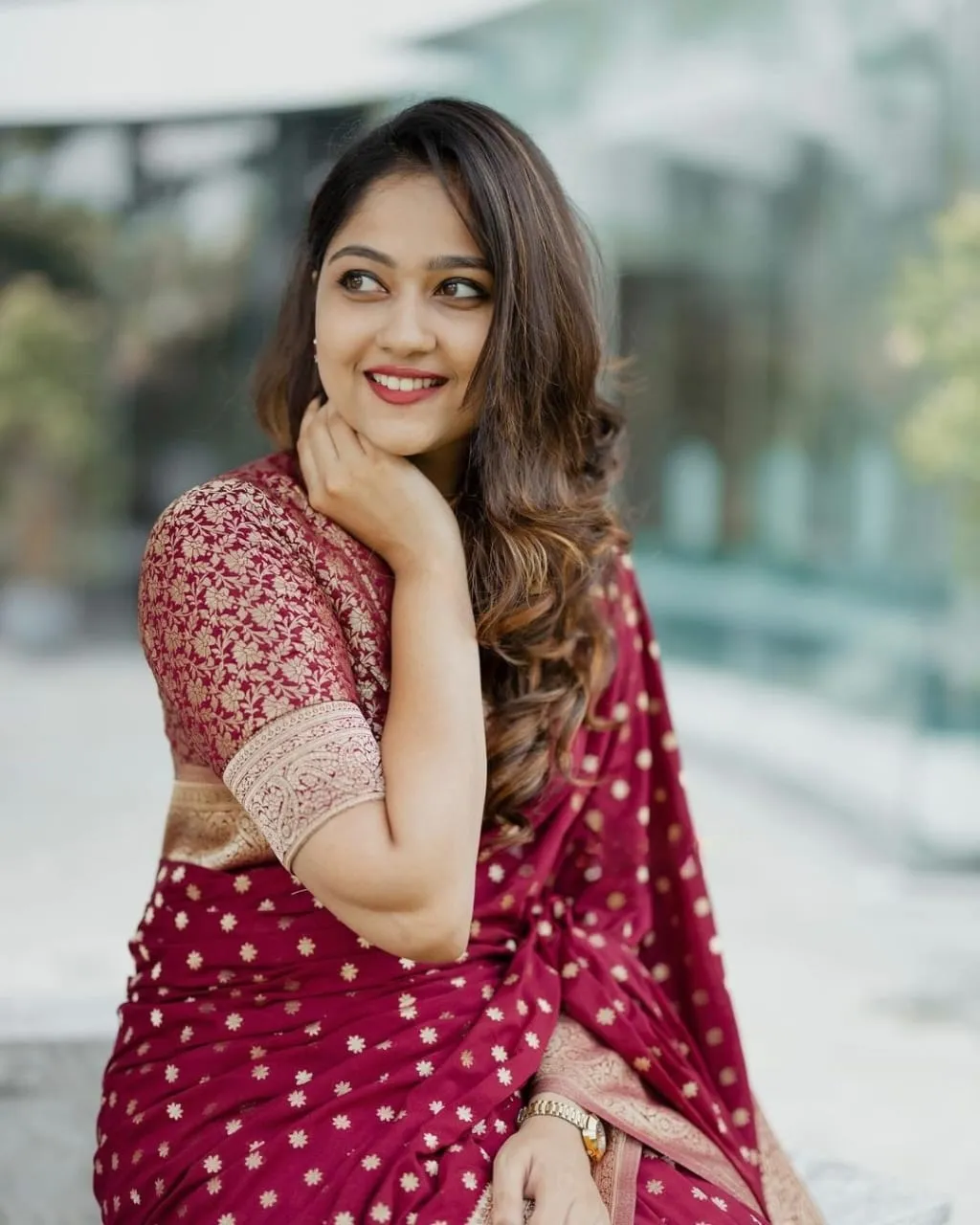 Gorgeous Maroon Soft Silk Saree With Alluring Blouse Piece