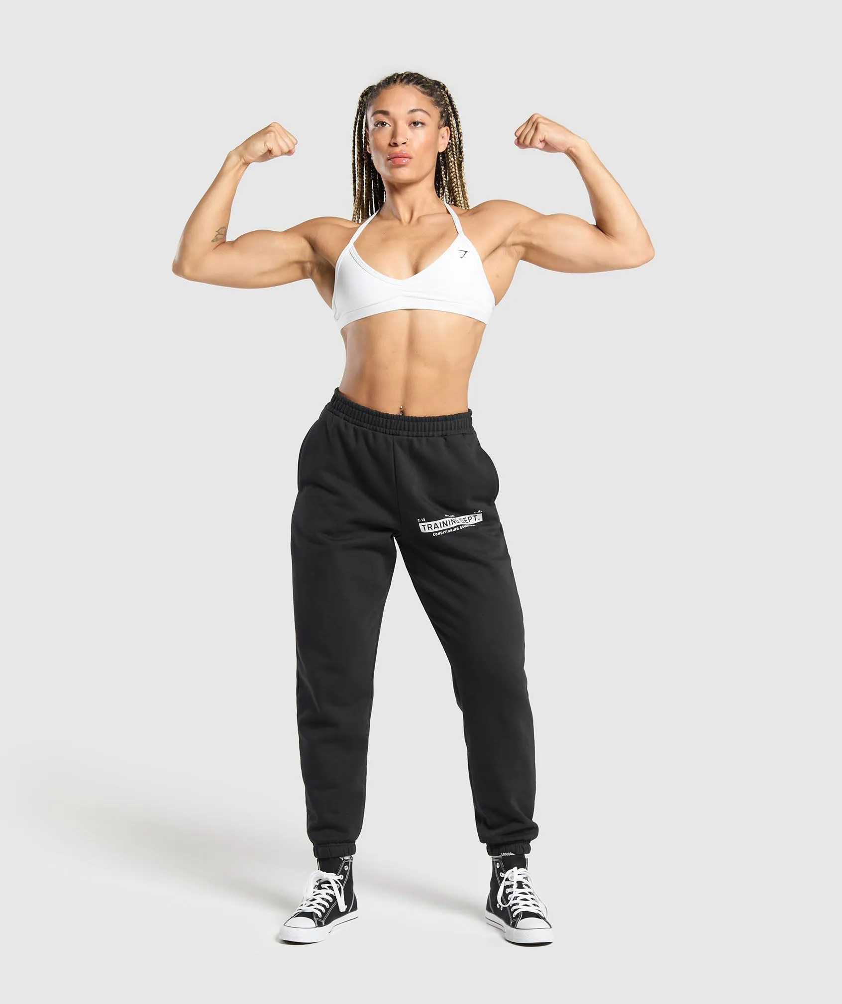 Gymshark Training Department Graphic Oversized Joggers - Black