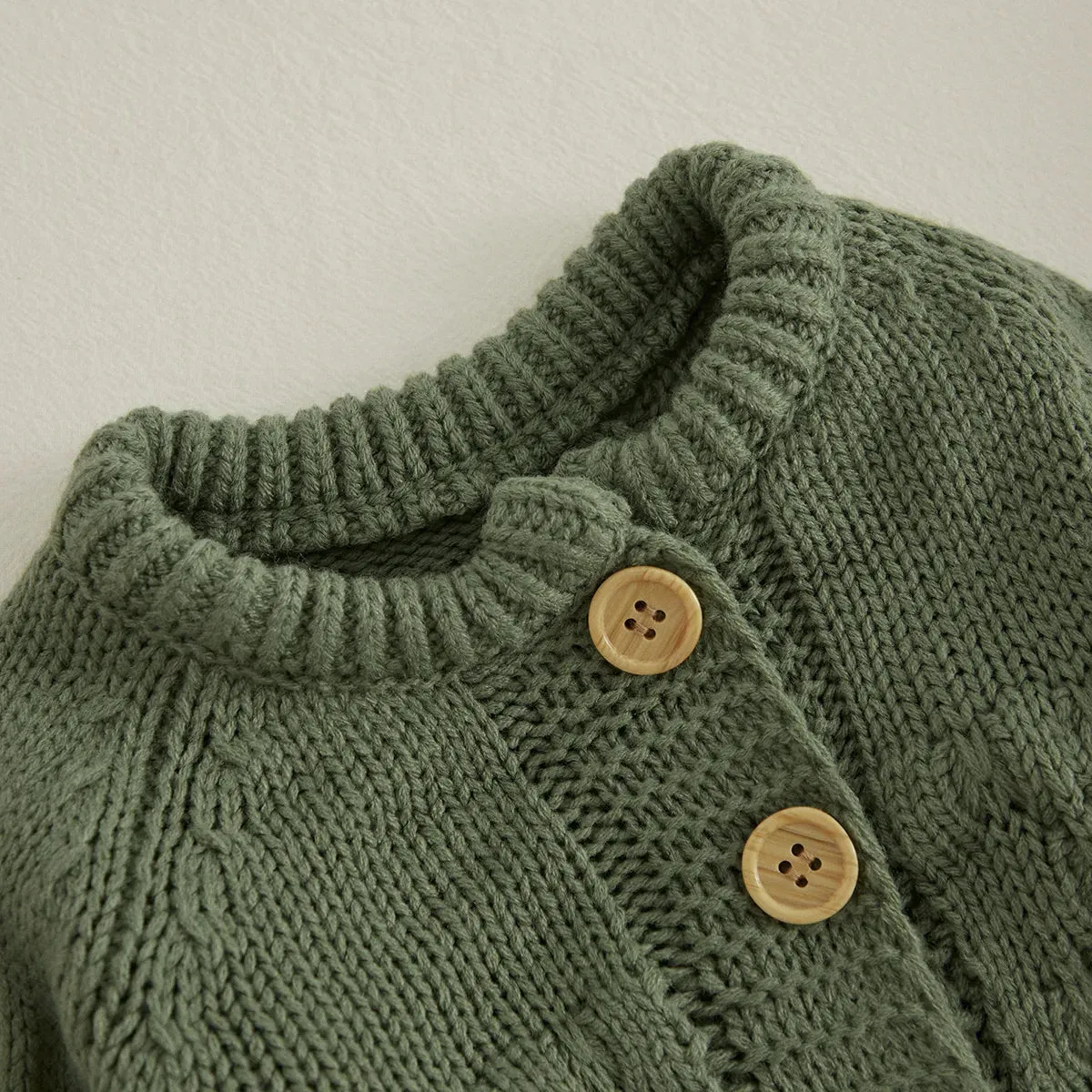 Infant Knitted Jumpsuit with Bear Hat
