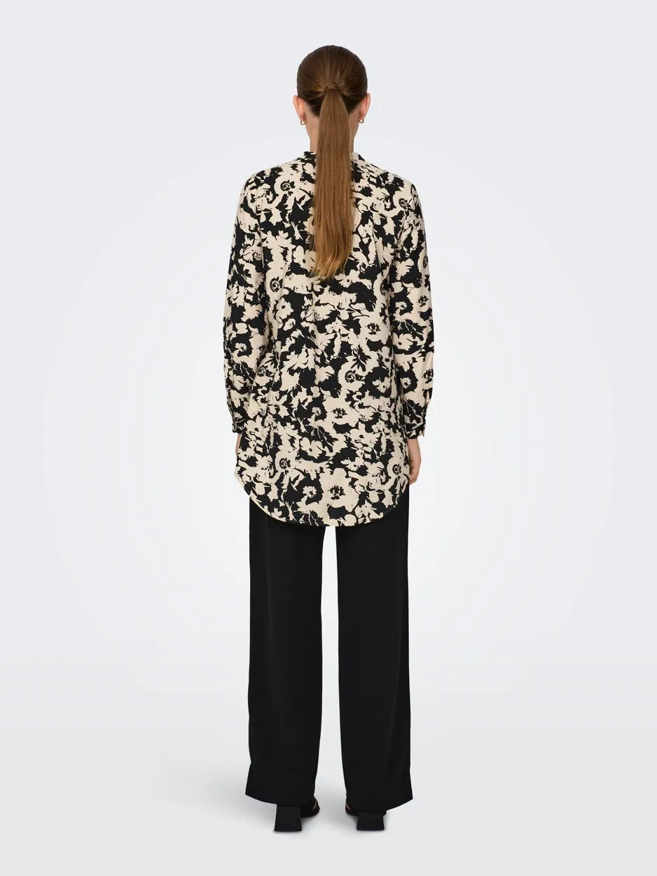 Jdymiriam L/s Long Shirt Wvn - Zwart Dessin
