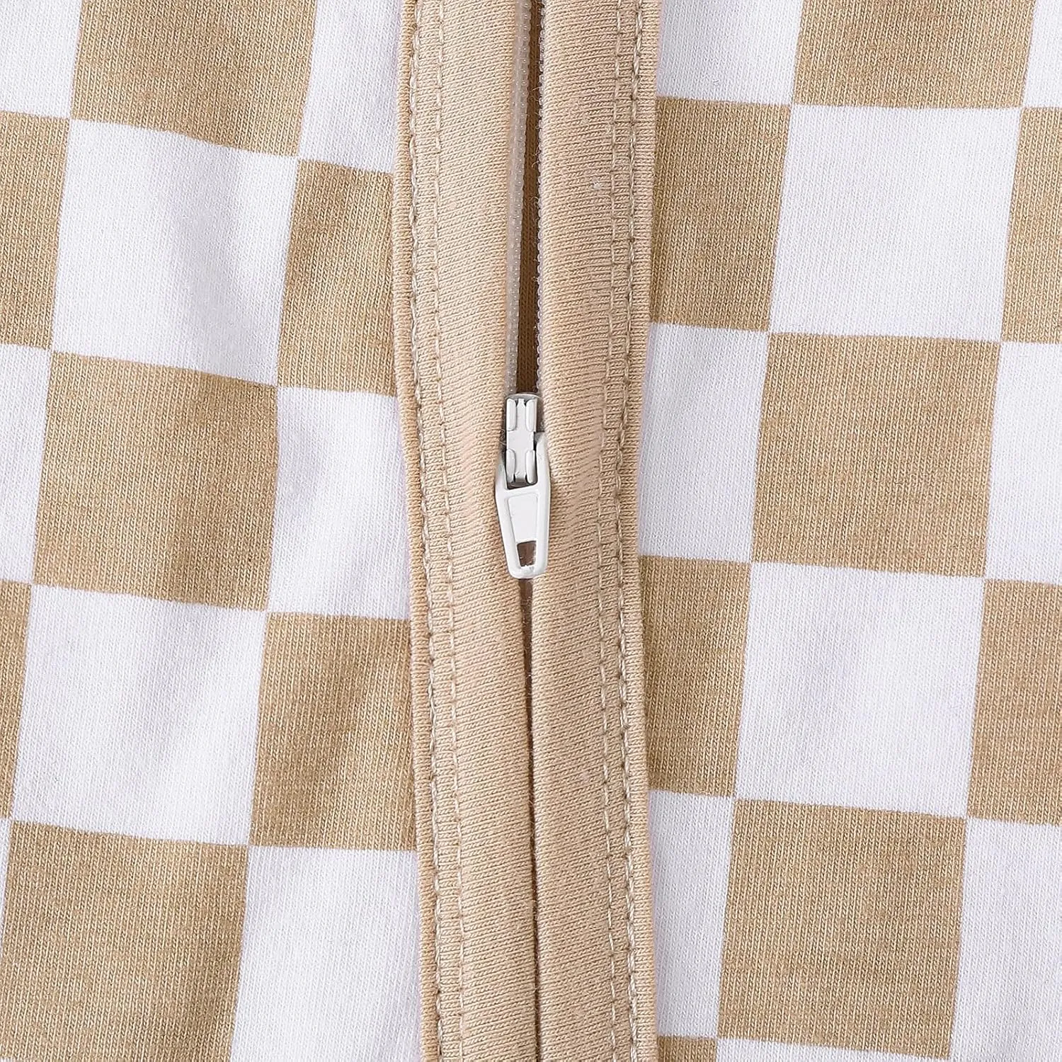 Karuedoo Newborn Baby Boy Girl Clothes Checkered Long Sleeve Zipper Romper Jumpsuit One Piece Bodysuit Fall Winter Outfit