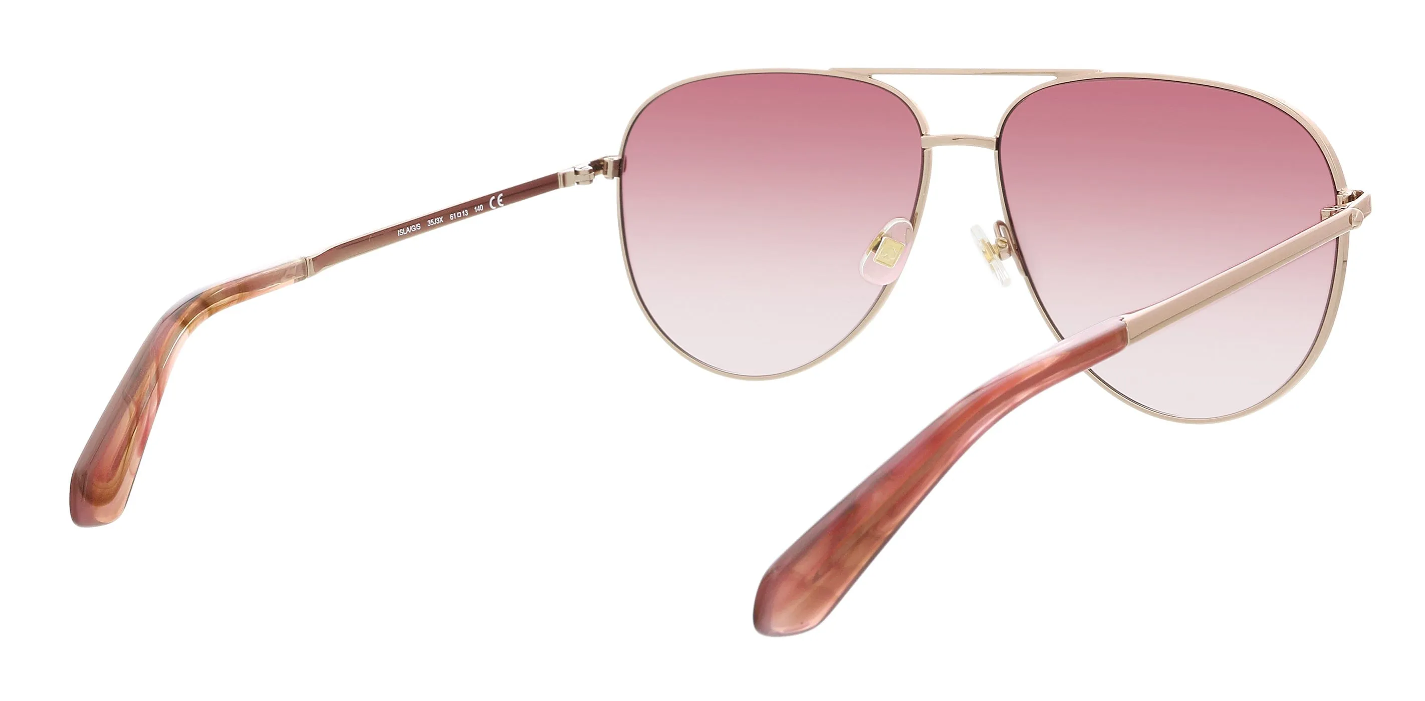 KATE SPADE ISLAGS 035J 3X Gold Aviator Sunglasses