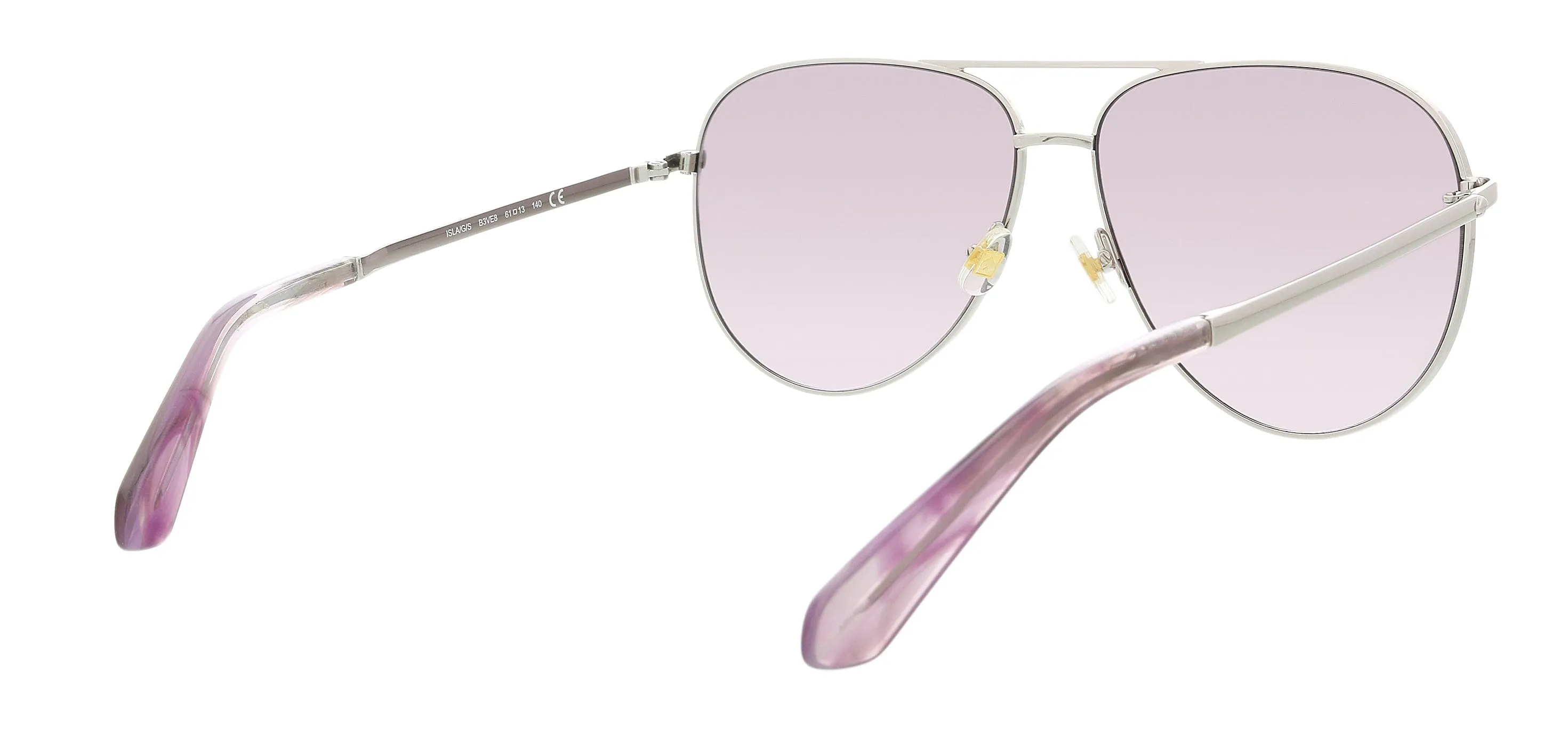 KATE SPADE ISLAGS 0B3V E8 Silver Violet Aviator Sunglasses