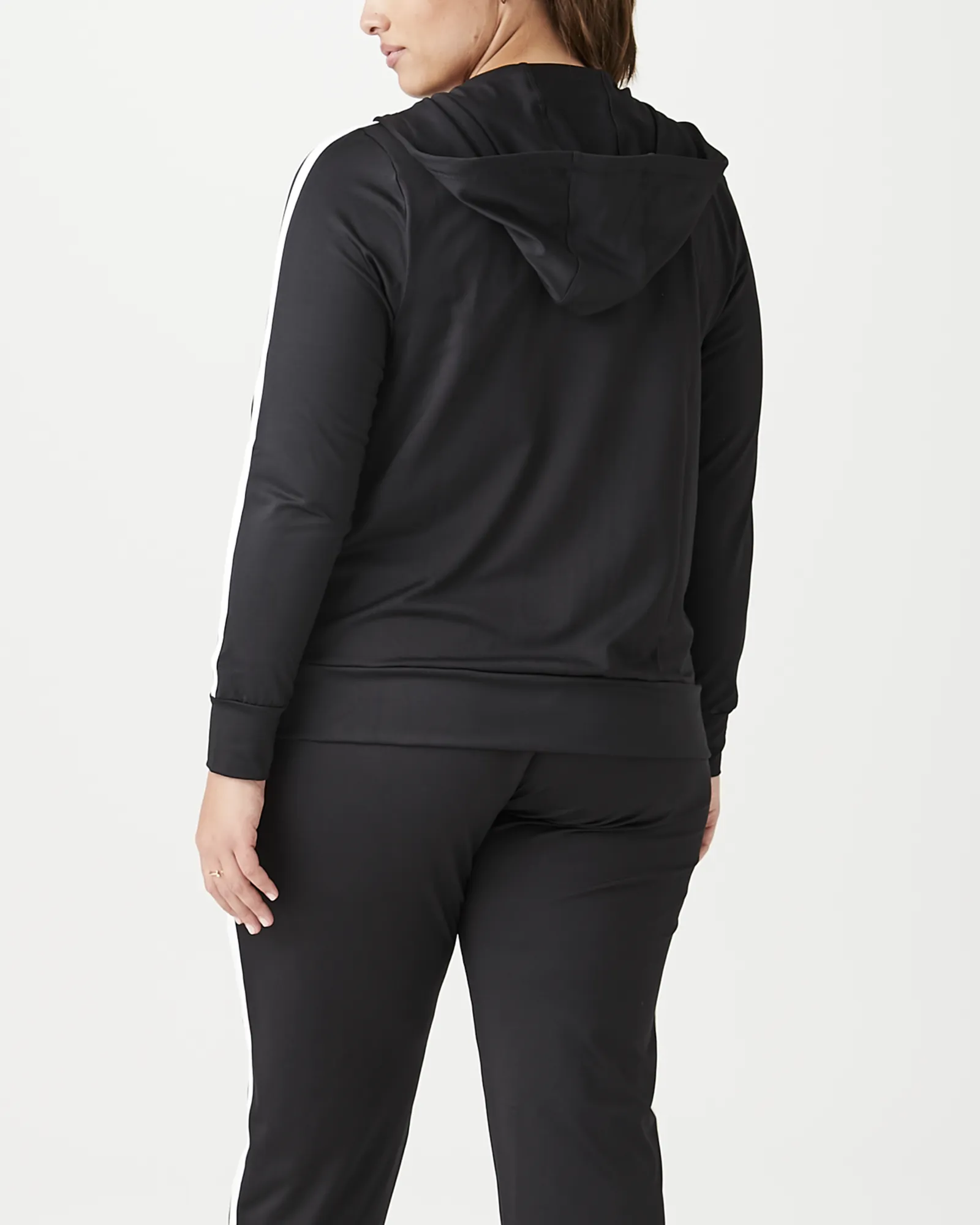 Kehlani Zip-Up Hoodie | Black / White