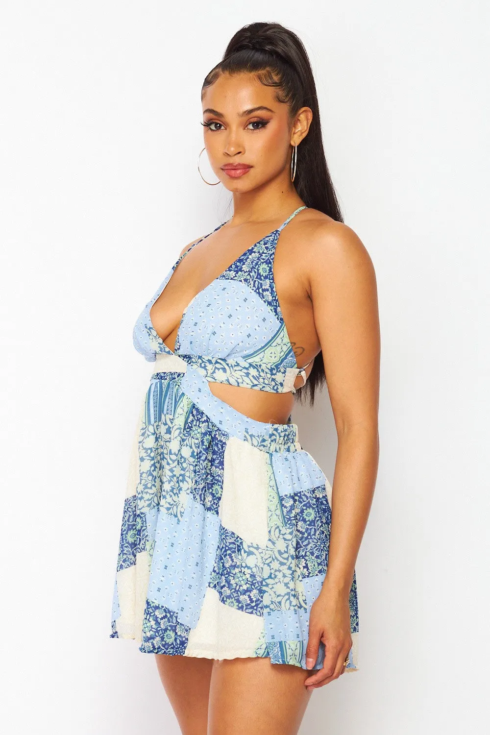 LET'S BRUNCH CUT-OUT ROMPER