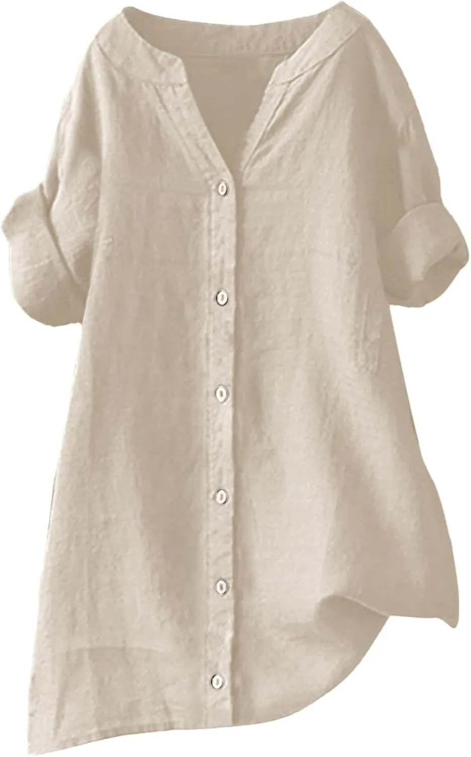 Linen Shirts for Women 2025 Summer Short Sleeve Button Down Casual Tops Casual Dressy Oversized Lightweight Blouses