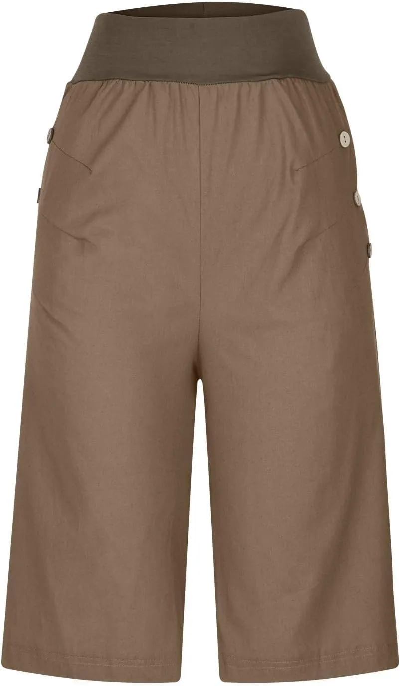 Linen Shorts for Women Summer High Waisted Bermuda Shorts Casual Loose Comfy Lounge Shorts with Pockets