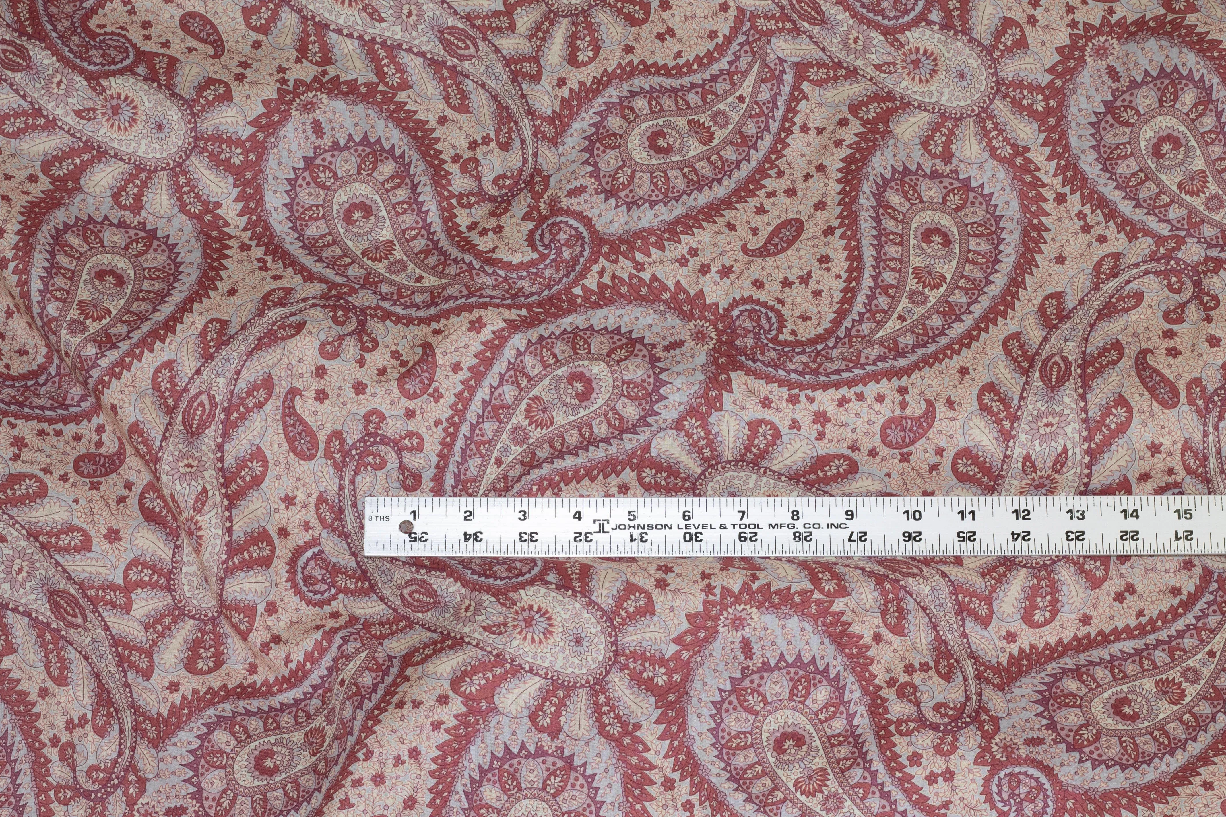 Mauve Paisley Lightweight Italian Cotton