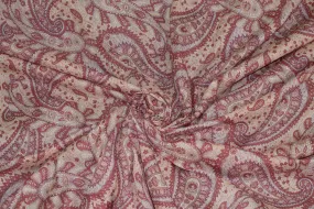 Mauve Paisley Lightweight Italian Cotton