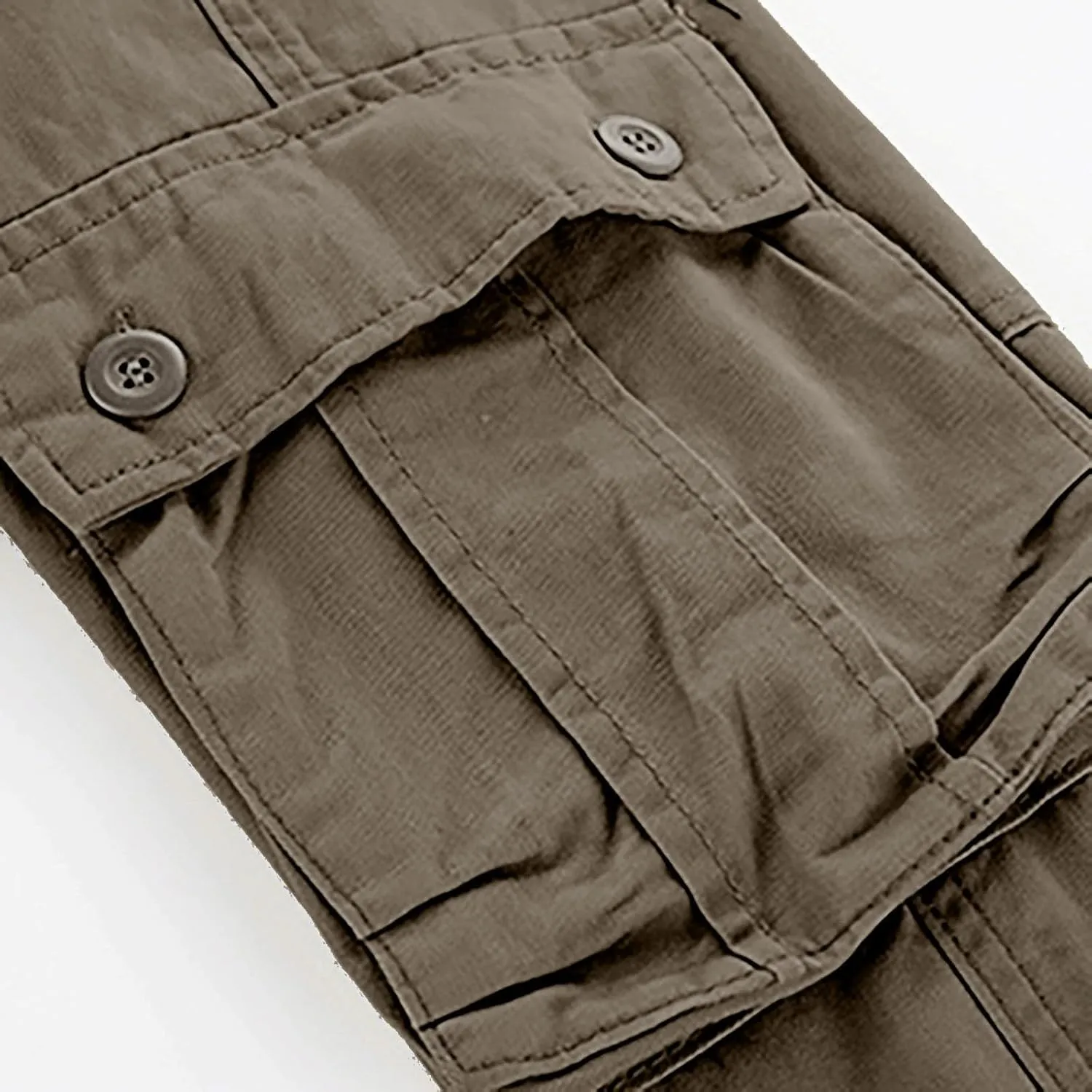 Men's Cargo Sweatpants Fleece Joggers with Large Pockets Loose Soft Pants Rainproof Open Bottom Athletic Pants Men