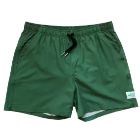 Men's Stretchy Solid-Colour Trunks: Kale