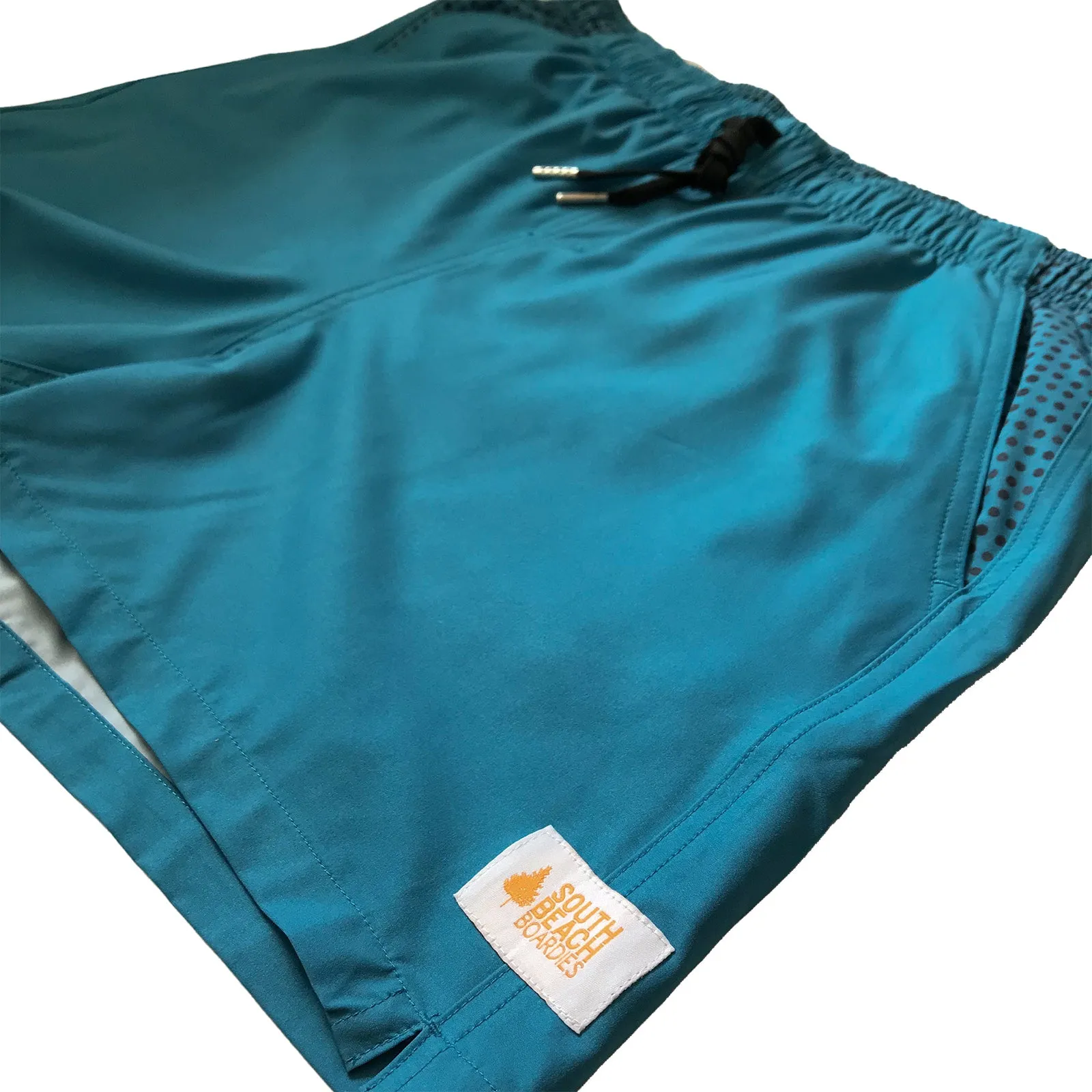Men's Stretchy Solid-Colour Trunks: Ocean
