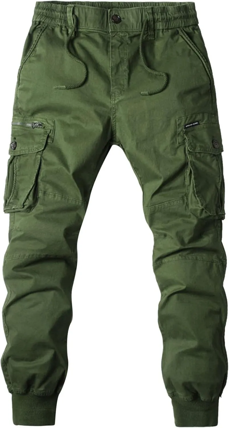 Men's Water Resistant Pants Stretch Overalls with Large Pockets Loose Soft Pants Rainproof Tactical Waterproof Trousers