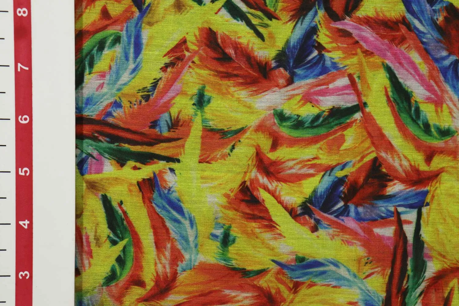 Multicolor Abstract Printed Chanderi Cotton Fabric