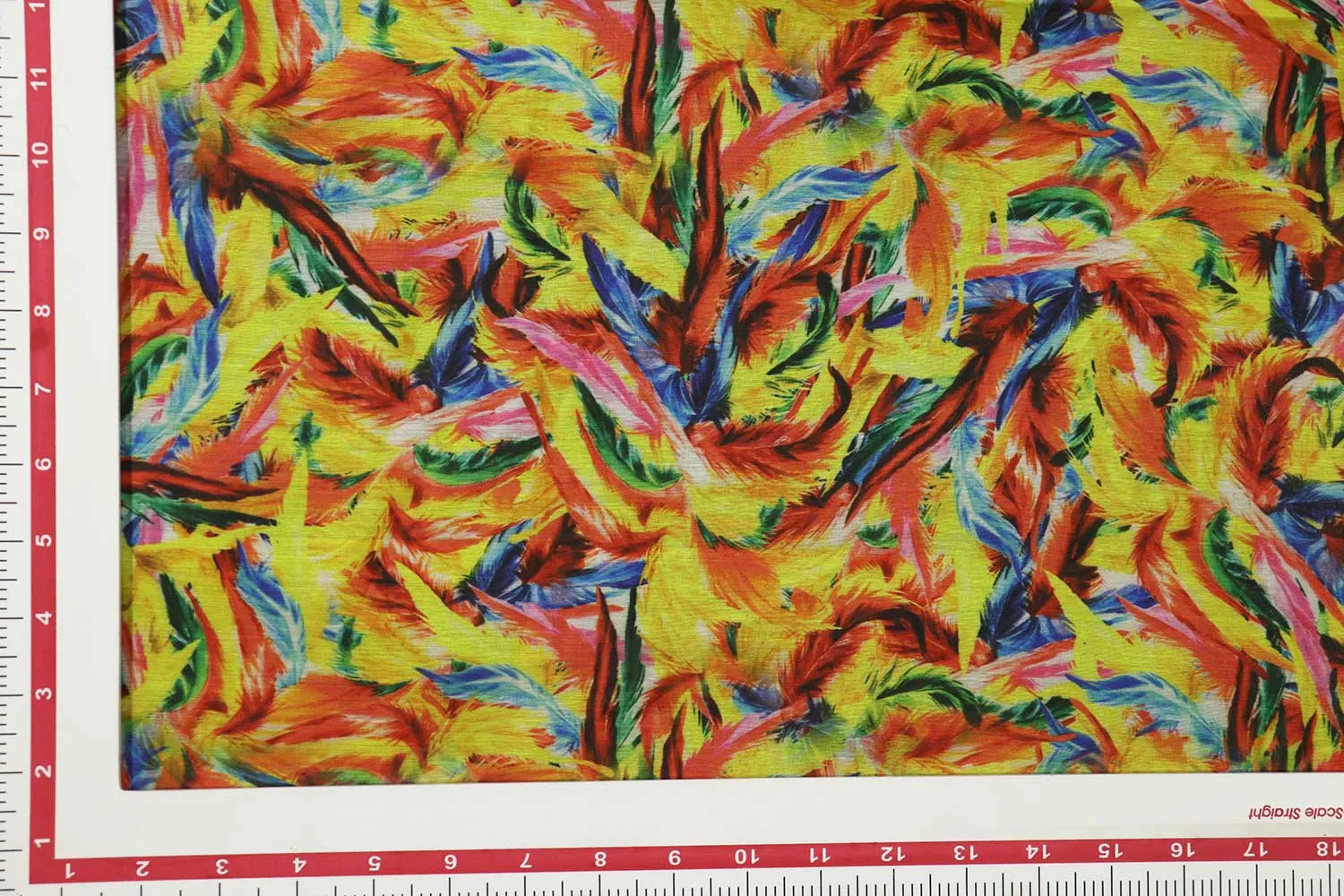 Multicolor Abstract Printed Chanderi Cotton Fabric