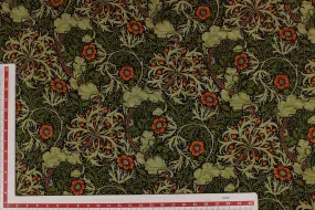 Multicolor Floral Linen Viscose Fabric