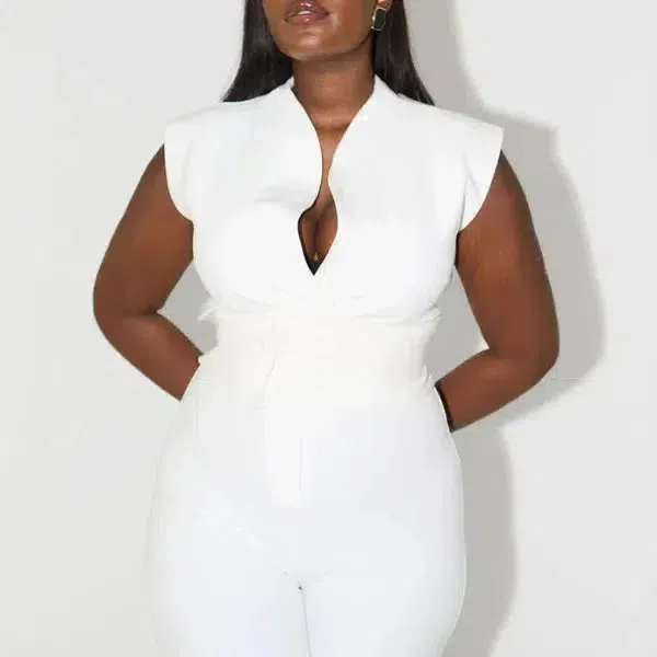 Odette – Tailored silhouette – Sleeveless jumpsuit