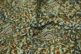 Olive Green Cotton Cambric Fabric