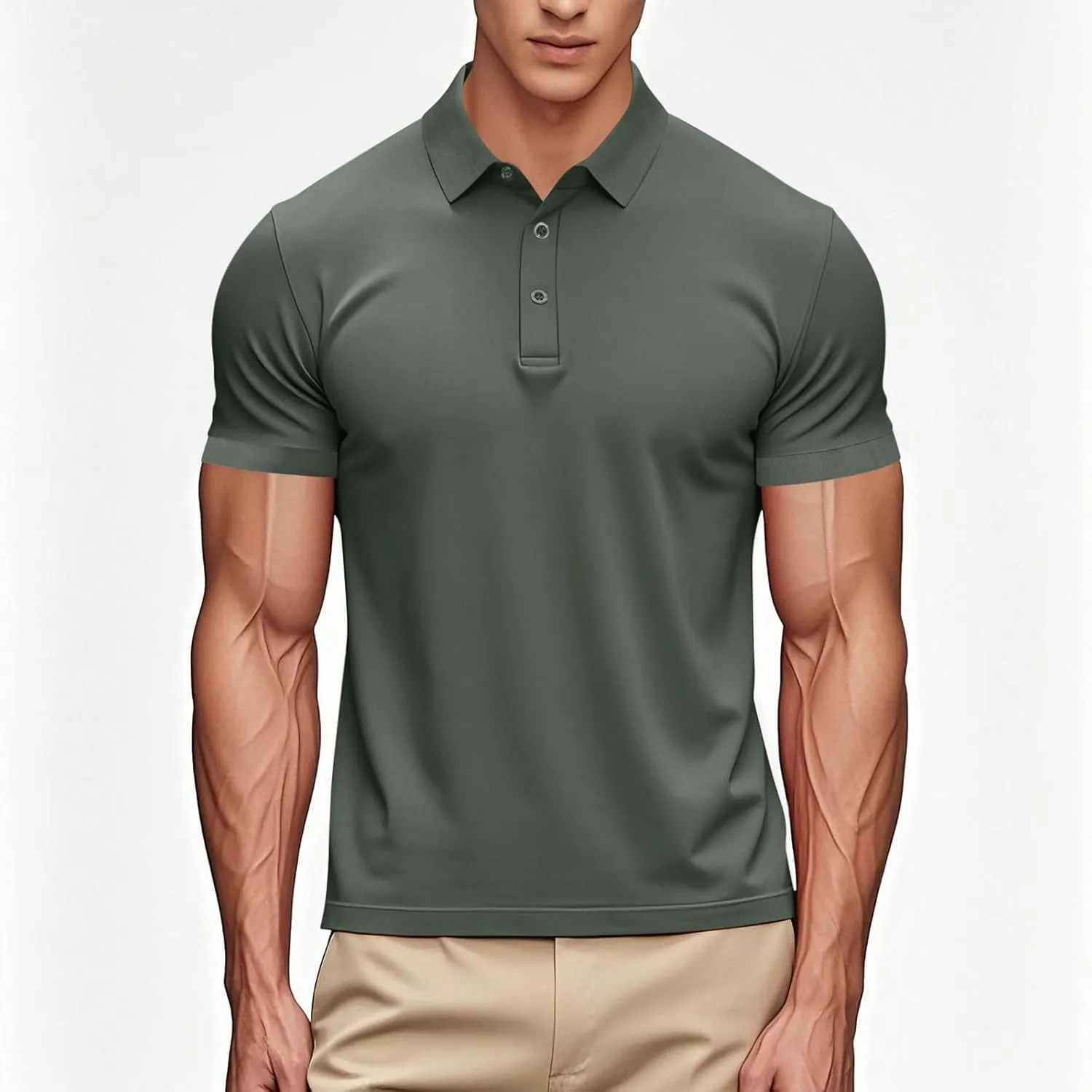 Polo Shirts for Women Short Sleeve Collared Tops Casual Button Placket Blouses Lightweight Quick Dry Tees